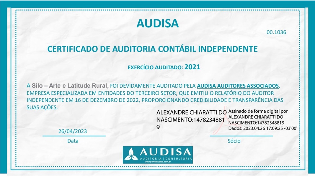 Certificado de Auditoria 2021