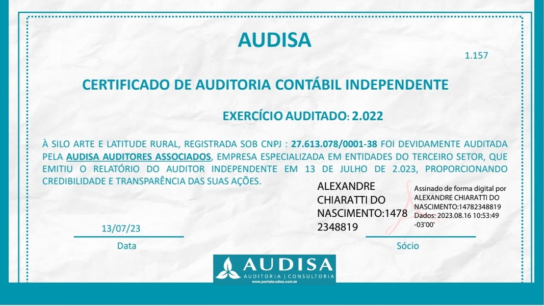 Certificado de Auditoria 2022