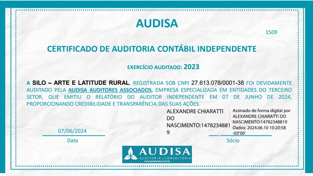 Certificado de Auditoria 2023